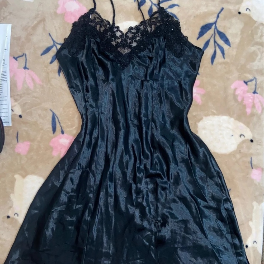 California Dynasty Black Slip On Dress